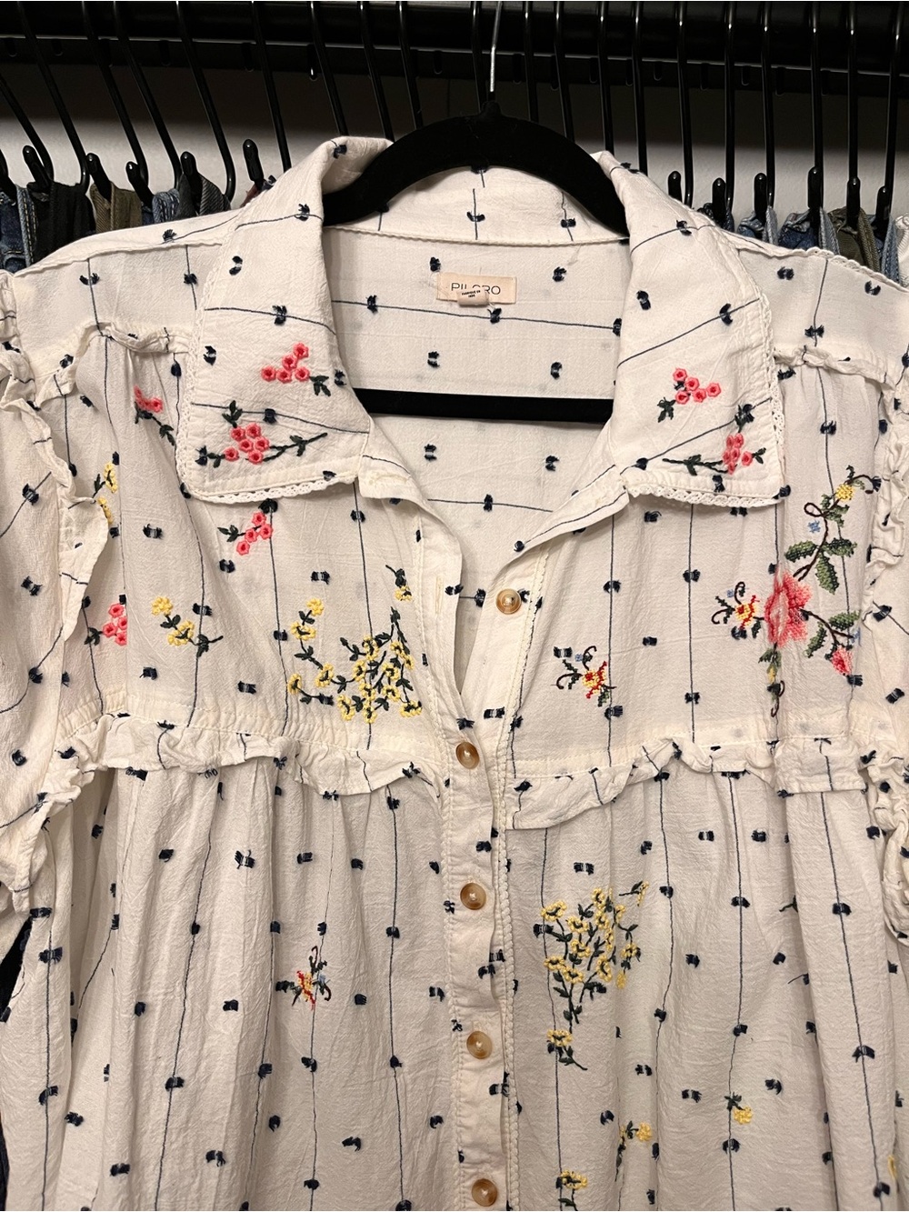 Anthropologie Pilcro Seaside Handkerchief Button Down Shirt